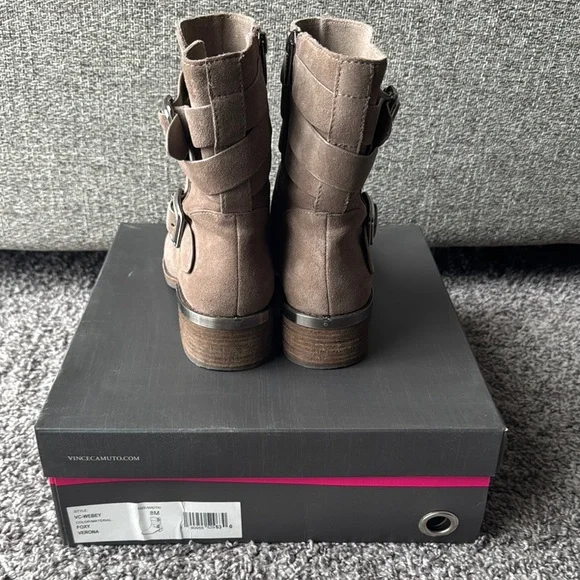 Vince Camuto Brown Ankle Boots Slouchy Design - Picture 3 of 8